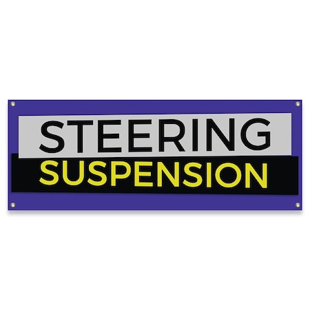 Steering Suspension Banner Concession Stand Food Truck Single Sided